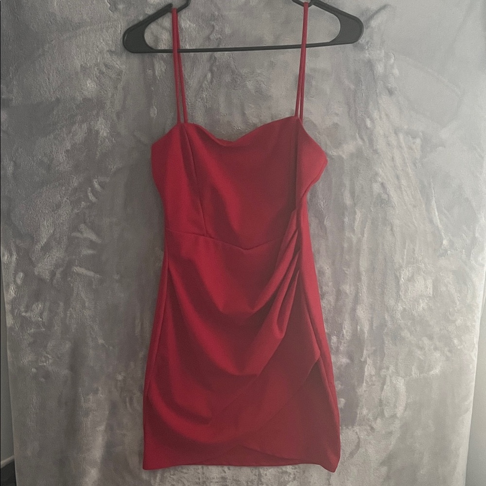 Windsor Red Mini Dress with Spaghetti Straps